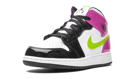 Air Jordan 1 Mid White Black Cyber Pink (GS) - CZ9835-100